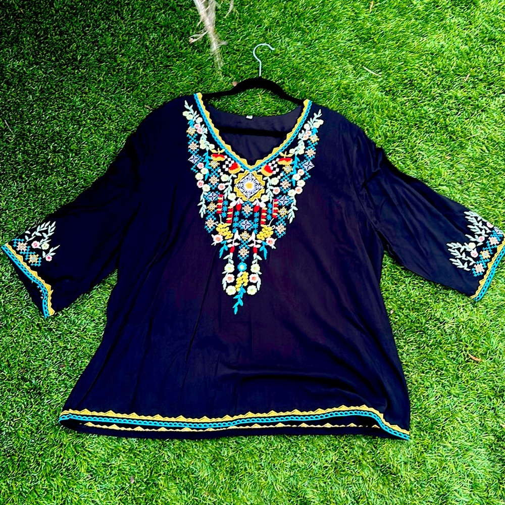 COPY - South Western Boutique Embroidered top